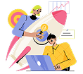 juicy-girl-and-guy-preparing-start-up-rocket-to-launch-with-ideas